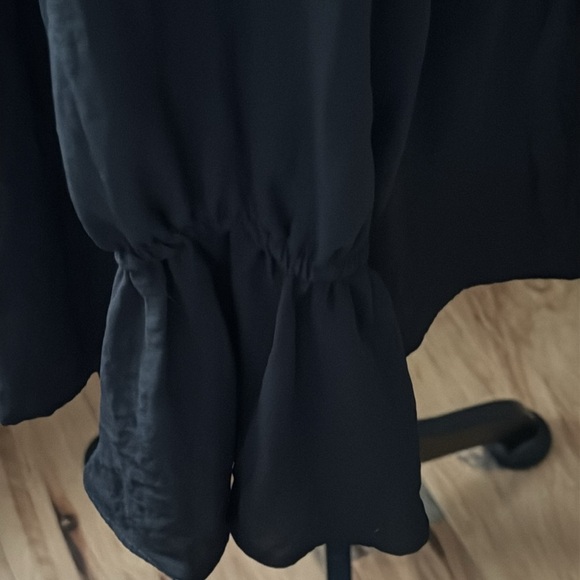 Vince Camuto Rich Black Summer 3 one shoulder 3/4 sleeves ruffle top blouse 1X - Picture 7 of 13